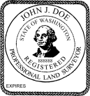 Washington Land Surveyor Seal X-stamper